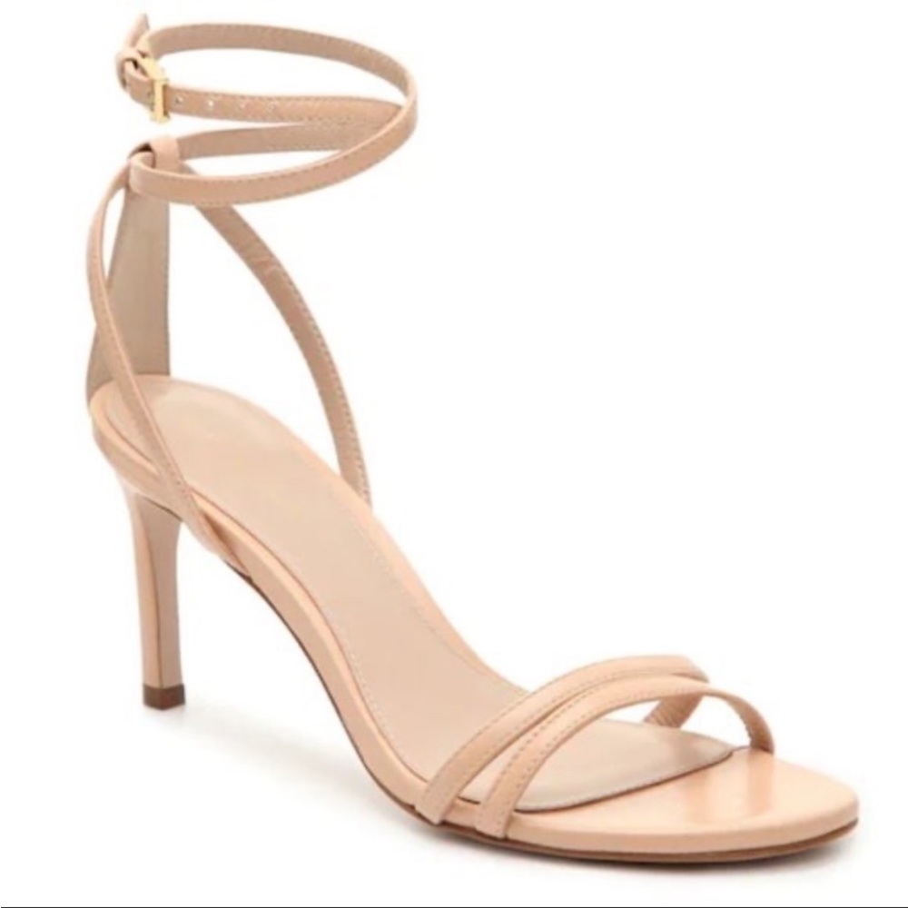 Stuart Weitzman Lexie Blush Nude Sandal ankle strap Heel